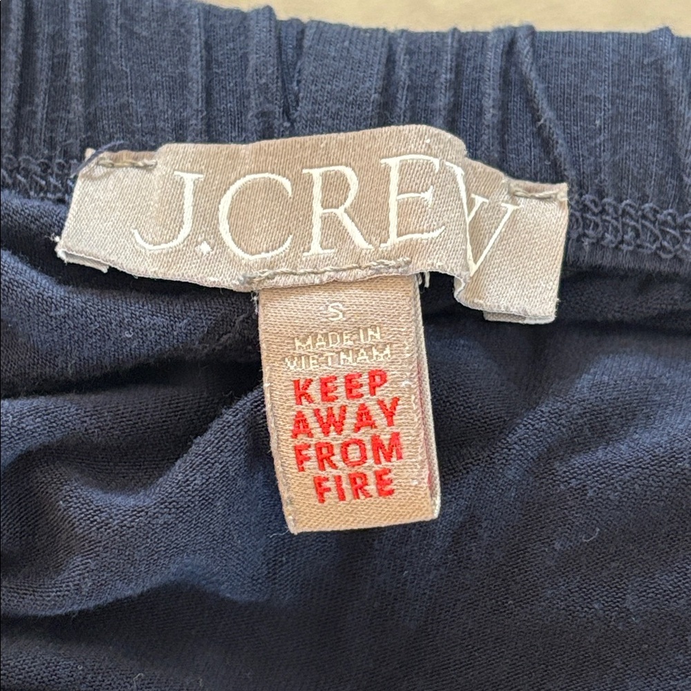 J. Crew Eco Dreamiest Pajama Set Navy Long Sleeve Top Pants Women’s Size Small - Picture 7 of 8